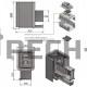 Чугунная печь для бани Везувий Сенсация 22 Антрацит (Дверь: 270)