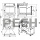 Дровяная печь для бани Везувий Лава 16 Панорама "М"