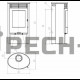 Печь-камин ABX Tartu 7 (серая сталь)