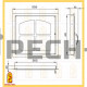 Дверь каминная МЕТА ДК555-1К