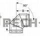 Отвод 90° Schiedel Permeter 25 (⌀ 200/250 мм)