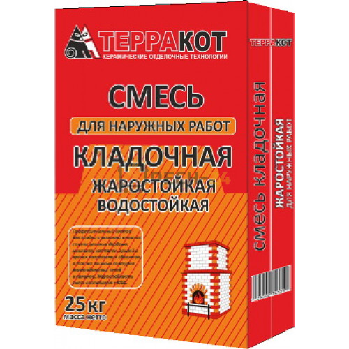 Смесь для наружных работ кладочная Терракот, 25 кг