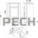 Печь-камин ABX Polar 6 (угловой, бразильский песчаник)