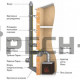Настенный комплект дымохода ТиС Стандарт - Ø200, 7 м