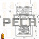 Камин Мета (облицовка Тотем 800 с топкой Эльба 800Ш)