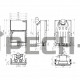 Каминная топка EcoKamin Вега 800 PB подовое горение принтинг черный шамот