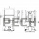 Каминная топка EcoKamin Вега 1200 принтинг подовое горение