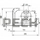 Каминная топка Hoxter ECKA 76/45/57Lh (с аккумулятивным комплектом)