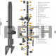 Элемент трубы ЭСТЕТ 250 мм Schiedel Permeter 25 (⌀ 150/200 мм)